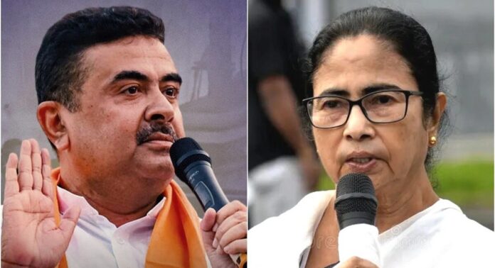 പശ്ചിമ ബംഗാളിൽ മമതയെ പരാജയപ്പെടുത്തി ബിജെപി സ്ഥാനാർത്ഥി സുവേന്ദു അധികാരി പശ്ചിമ ബംഗാളിൽ മമതയെ പരാജയപ്പെടുത്തി ബിജെപി സ്ഥാനാർത്ഥി സുവേന്ദു അധികാരി