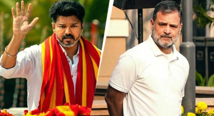 ടിവികെയെ അഭിനന്ദിച്ച് പ്രധാനമന്ത്രിയും രാഹുല് ഗാന്ധിയും ; വിജയ് കോൺഗ്രസിന് കൈ കൊടുക്കുമോ? ടിവികെയെ അഭിനന്ദിച്ച് പ്രധാനമന്ത്രിയും രാഹുല് ഗാന്ധിയും ; വിജയ് കോൺഗ്രസിന് കൈ കൊടുക്കുമോ?