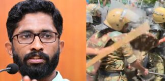 സെക്രട്ടേറിയറ്റ് മാര്ച്ച് :’വിദ്യാർത്ഥി സമരത്തെ പോലീസിനെ ഉപയോഗിച്ച് അടിച്ചമർത്തുന്നു’ ; ആദര്ശ് എം സജി