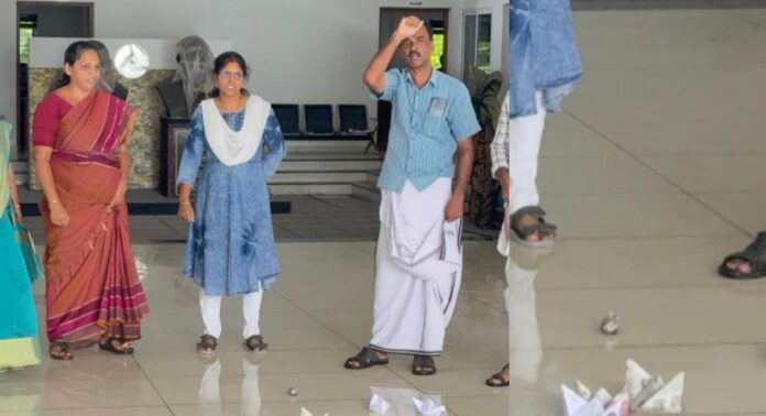 എംഎൽഎ ഫണ്ടുൾപ്പെടെ 97 ലക്ഷം മുടക്കി നിർമിച്ചു ; ഉദ്ഘാടനം കഴിഞ്ഞ് ദിവസങ്ങൾക്കകം പുതിയ പഞ്ചായത്ത് ഓഫീസിൽ വെള്ളക്കെട്ട് എംഎൽഎ ഫണ്ടുൾപ്പെടെ 97 ലക്ഷം മുടക്കി നിർമിച്ചു ; ഉദ്ഘാടനം കഴിഞ്ഞ് ദിവസങ്ങൾക്കകം പുതിയ പഞ്ചായത്ത് ഓഫീസിൽ വെള്ളക്കെട്ട്