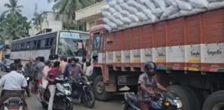 നെയ്യാറ്റിൻകരയിൽ കെഎസ്ആർടിസി ബസും ലോറിയും കൂട്ടിയിടിച്ച് വൻ അപകടം