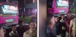 കോട്ടയം ഈരാറ്റുപേട്ടയിൽ വീണ്ടും റോബിൻ ബസ് തടഞ്ഞ് എംവിഡി