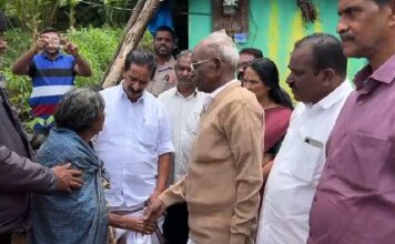 ചിന്നക്കനാലിൽ കാട്ടാനയാക്രമണത്തിൽ കൊല്ലപ്പെട്ട മാരിയുടെ കുടുംബത്തെ സിപിഎം നേതാക്കൾ സന്ദർശിച്ചു