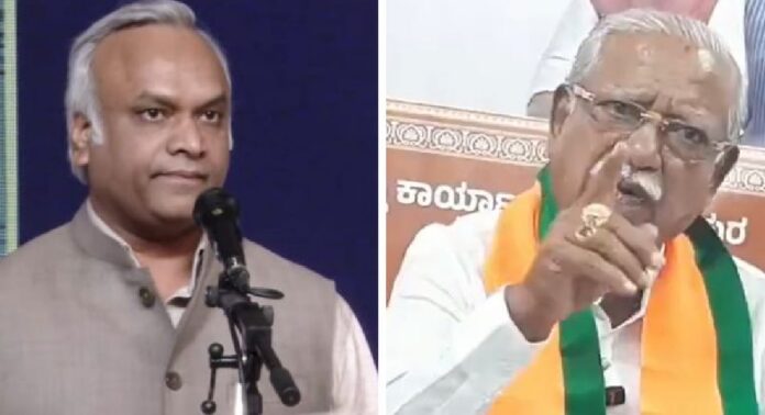 പ്രിയങ്ക് ഖാർഗെയ്ക്കെതിരെ ജാതി അധിക്ഷേപവുമായി ബിജെപി എംപി പ്രിയങ്ക് ഖാർഗെയ്ക്കെതിരെ ജാതി അധിക്ഷേപവുമായി ബിജെപി എംപി