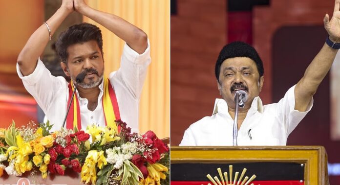 വിജയിയുടെ സിനിമാ സ്റ്റൈൽ പ്രസംഗത്തെ വിമർശിച്ച് എം.കെ. സ്റ്റാലിൻ വിജയിയുടെ സിനിമാ സ്റ്റൈൽ പ്രസംഗത്തെ വിമർശിച്ച് എം.കെ. സ്റ്റാലിൻ