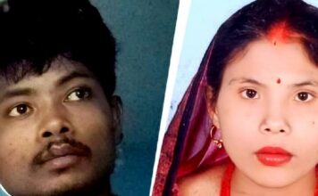 കുടുംബവഴക്കിനെത്തുടർന്ന് ഭാര്യയെ ശ്വാസം മുട്ടിച്ച് കൊലപ്പെടുത്തി മൃതദേഹം യുവാവ് മാവിൽ കെട്ടിത്തൂക്കി