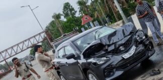 വാഹന പരിശോധനയ്ക്കിടെ സിവിൽ പോലീസ് ഉദ്യോഗസ്ഥരെ കാറിടിച്ച് തെറിപ്പിച്ച സംഭവം ; രണ്ട് പോലീസുകാരുടെ കാലുകൾ മുറിച്ചുമാറ്റി