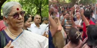 ആനി രാജയെ പിടിച്ചുതള്ളി, നിലത്തുവീണു ; സിജെപി പ്രതിഷേധത്തിനിടെയുണ്ടായ കൈയേറ്റത്തിൽ മൂന്ന് പേർ പോലീസ് കസ്റ്റഡിയിൽ