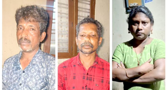 മണിമലയിൽ വൻ ലഹരിവേട്ട ; 4 കിലോ 808 ഗ്രാം കഞ്ചാവുമായി സ്ത്രീ ഉള്പ്പെടെ മൂന്നുപേർ അറസ്റ്റിൽ മണിമലയിൽ വൻ ലഹരിവേട്ട ; 4 കിലോ 808 ഗ്രാം കഞ്ചാവുമായി സ്ത്രീ ഉള്പ്പെടെ മൂന്നുപേർ അറസ്റ്റിൽ