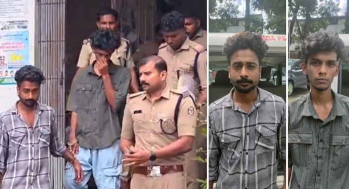 രണ്ടര കിലോയോളം കഞ്ചാവുമായി രണ്ടുപേരെ പോലീസ് പിടികൂടി രണ്ടര കിലോയോളം കഞ്ചാവുമായി രണ്ടുപേരെ പോലീസ് പിടികൂടി