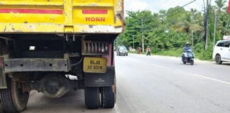 ഓവര് ലോഡും പൊട്ടാറായ ടയറുകളുമായി അടൂരില് ടിപ്പര് ലോറികളുടെ മരണപ്പാച്ചില്