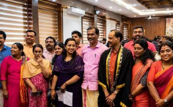 വീണ്ടും സത്യപ്രതിജ്ഞ ചെയ്ത് തിരുവനന്തപുരം കോര്പറേഷനിലെ 19 ബിജെപി കൗണ്സിലര്മാര്