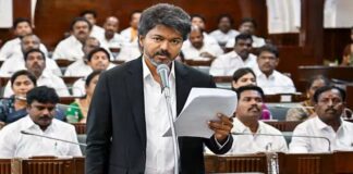 ഗവര്ണറുടെ നയപ്രഖ്യാപനത്തിൽ വന്ദേമാതരം ഒഴിവാക്കി വിജയ് സർക്കാർ