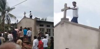 പശ്ചിമ ബംഗാളില് നിര്മാണത്തിലിരിക്കുന്ന ക്രിസ്ത്യന് പള്ളി തകര്ത്ത് ഹിന്ദുത്വവാദികള്