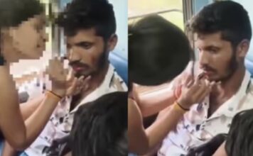 ട്രെയിനിൽ ഉപദ്രവിച്ചയാൾക്ക് യുവതിയുടെ വക ‘മേക്കോവർ’; മുഖത്ത് ലിപ്സ്റ്റിക്ക് തേച്ചുവിട്ട് വ്യത്യസ്തമായ പ്രതികാരം