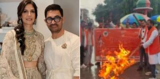 ആമിർ ഖാനെതിരെ ബജ്രംഗ് ദൾ ; കോലം കത്തിച്ച് പ്രതിഷേധവും പാഠം പഠിപ്പിക്കുമെന്ന് ഭീഷണിയും