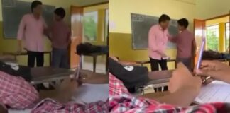 വിദ്യാർഥിയെ ക്ലാസ് മുറിയിലിട്ട് പൊതിരെ തല്ലി അധ്യാപകൻ , സംഭവം തൃശൂർ വരവൂർ ഗവ. ഹയർ സെക്കൻഡറി സ്കൂളിൽ