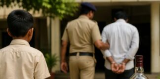 ക്ലാസ് സമയത്ത് വിദ്യാർത്ഥിയെ മദ്യം വാങ്ങാൻ അയച്ചു ; അധ്യാപകൻ അറസ്റ്റിൽ