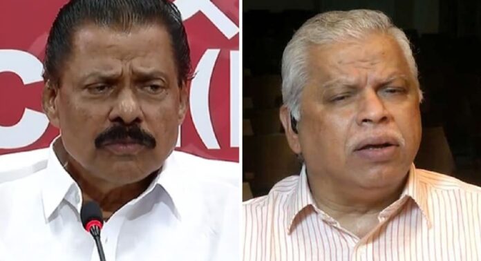 എം വി ജയരാജന്റ വാദം പൂർണ്ണമായും തള്ളി സിപിഎം സംസ്ഥാന സെക്രട്ടറി എം വി ഗോവിന്ദൻ എം വി ജയരാജന്റ വാദം പൂർണ്ണമായും തള്ളി സിപിഎം സംസ്ഥാന സെക്രട്ടറി എം വി ഗോവിന്ദൻ