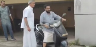 ഹെൽമറ്റ് ഇല്ലാതെ ചെന്നിത്തലയെ കാണാൻ കടകംപള്ളിയെത്തിയ സംഭവം ; പരാതി നൽകി യൂത്ത് കോൺഗ്രസ്
