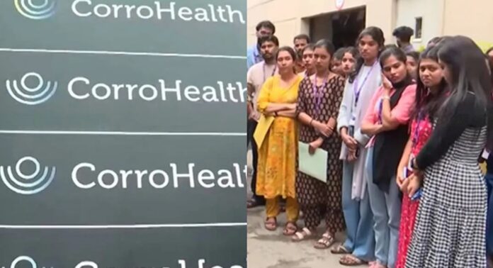 കോറോ ഹെൽത്ത് ഓഫീസിന് പുറത്ത് കുത്തിയിരുന്ന് തൊഴിലാളികൾ കോറോ ഹെൽത്ത് ഓഫീസിന് പുറത്ത് കുത്തിയിരുന്ന് തൊഴിലാളികൾ