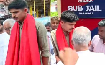 കാഫിർ സ്ക്രീൻഷോട്ട് കേസില് ജാമ്യം ലഭിച്ച ജിതിൻ ഭാസ്കറിന് വമ്പൻ സ്വീകരണം