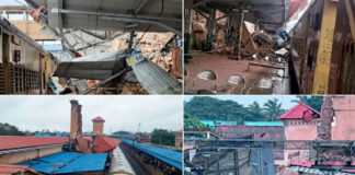 ക്ലോക്ക് ടവർ തകർന്നുവീണ സംഭവം : കോഴിക്കോട് റെയിൽവേ സ്റ്റേഷനിലെ പഴക്കമുള്ള കെട്ടിടങ്ങൾ പൊളിച്ചു തുടങ്ങി