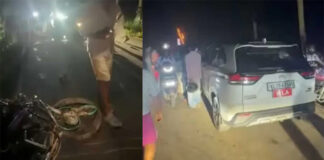 എംഎൽഎയുടെ കാറിടിച്ച സംഭവം ; മദ്യപിച്ചു വാഹനമോടിച്ചെന്നു ഡിവൈഎഫ്ഐ നേതാവിന്റെ കുറിപ്പ്
