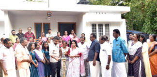 ഡോ.എം.എസ്.സുനിലിന്റെ 380-മത് സ്നേഹഭവനം സുനിലിനും കുടുംബത്തിനും