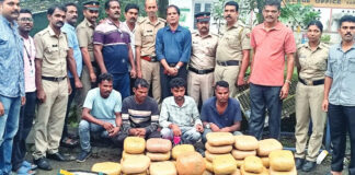 11 ബാഗുകളിലായി 116 കിലോ കഞ്ചാവുമായി നാല് ഒഡിഷ സ്വദേശികൾ പിടിയിൽ