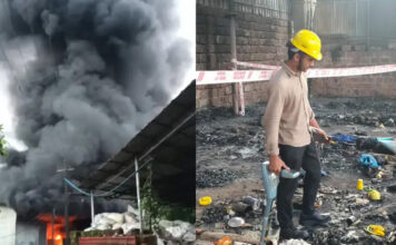 കാസർകോട് വ്യവസായ പാർക്കിലെ പ്ലാസ്റ്റിക് ഫാക്ടറിയിൽ വൻ തീപിടിത്തം