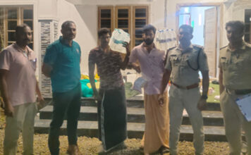 കഞ്ചാവും വാറ്റ് ചാരായവുമായി റാന്നിയില് യുവാക്കള് പിടിയില്