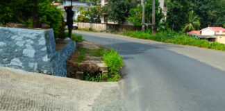 വെച്ചൂച്ചിറ കവലയ്ക്ക് സമീപം വാരിക്കുഴി തീര്ത്ത് പൊതുമരാമത്ത് വകുപ്പ് : റോഡരികിലെ ഓടയ്ക്ക് മേൽമൂടിയില്ല