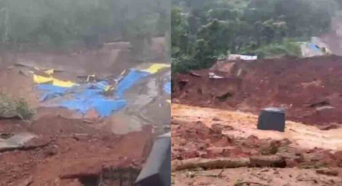 വയനാട് മണ്ണിടിച്ചിൽ : സ്ഥലത്ത് വീണ്ടും കനത്ത മഴ ; ഒരു വീടും പള്ളിയും പൂർണമായും തകർന്നു വയനാട് മണ്ണിടിച്ചിൽ : സ്ഥലത്ത് വീണ്ടും കനത്ത മഴ ; ഒരു വീടും പള്ളിയും പൂർണമായും തകർന്നു