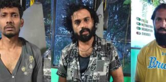ജിമ്മിന്റെ മറവിൽ ലഹരി വില്പന നടത്തിയ മൂന്ന് യുവാക്കളെ പോലീസ് പിടികൂടി