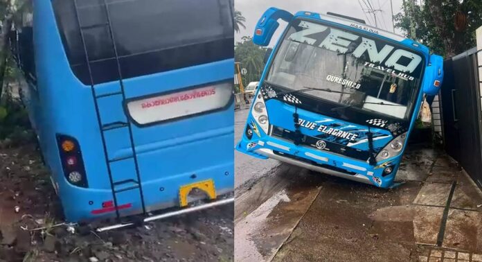 കൊയിലാണ്ടിയില് മോഷ്ടിച്ച് കൊണ്ടുപോകുന്നതിനിടെ ബസ് ചെളിയില് താഴ്ന്നു കൊയിലാണ്ടിയില് മോഷ്ടിച്ച് കൊണ്ടുപോകുന്നതിനിടെ ബസ് ചെളിയില് താഴ്ന്നു