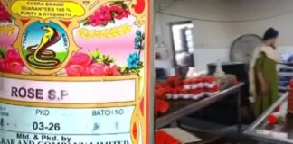 മാരക രാസവസ്തുക്കൾ ചേർത്ത് റോസ് വാട്ടർ നിർമ്മാണം ; നിർമാണ യൂണിറ്റ് പൂട്ടിച്ചു