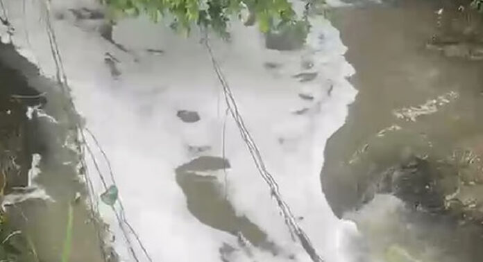 കൂട്ടാർ പുഴയിൽ പതഞ്ഞുപൊങ്ങി അജ്ഞാത രാസമാലിന്യം കൂട്ടാർ പുഴയിൽ പതഞ്ഞുപൊങ്ങി അജ്ഞാത രാസമാലിന്യം