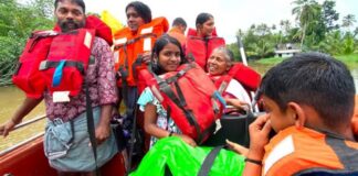 ആലപ്പുഴയിലെ തലവടിയിൽ നിരവധി പേരെ മാറ്റിപ്പാർപ്പിച്ചു