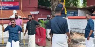 മ്യൂസിയം സ്റ്റേഷന് മുന്നിലെ ഇഡി കേസ് പ്രതികളുടെ ഓണാഘോഷം ; വീഴ്ച വരുത്തിയ പോലീസുകാരെ എആർ ക്യാമ്പിലേക്ക് മാറ്റും