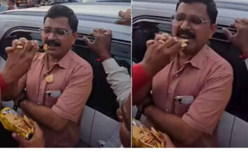 കൈക്കൂലി വാങ്ങി കേസ് ഒതുക്കിതീർത്തു ; കാലാവധി കഴിഞ്ഞ ബിസ്കറ്റ് ഉദ്യോഗസ്ഥന്റെ വായിൽ തിരുകി ജനക്കൂട്ടം
