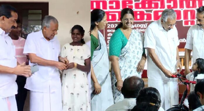 ‘ദേവഭവന’ത്തിന്റെ താക്കോല് കൈമാറി പിണറായി വിജയന് ‘ദേവഭവന’ത്തിന്റെ താക്കോല് കൈമാറി പിണറായി വിജയന്