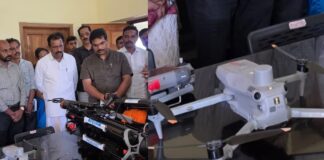 ഫിഷറീസ് വകുപ്പിന് പുതിയ ഡ്രോൺ , പഠിക്കാൻ മന്ത്രിയും സംഘവും വിഴിഞ്ഞത്ത്