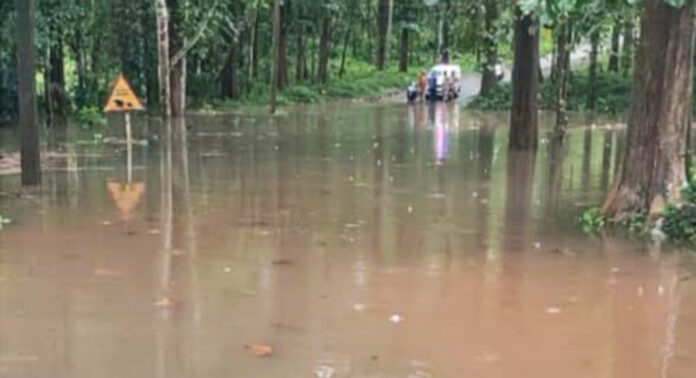 കല്ലേലി – കൊക്കാത്തോട് റോഡില് വെള്ളം കയറി ഗതാഗതം തടസ്സപ്പെട്ടു കല്ലേലി – കൊക്കാത്തോട് റോഡില് വെള്ളം കയറി ഗതാഗതം തടസ്സപ്പെട്ടു
