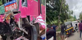 കുന്നംകുളം സ്വകാര്യ ബസ് അപകടം : ബസ് ഡ്രൈവർ പോലീസ് സ്റ്റേഷനിൽ കീഴടങ്ങി