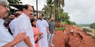 എളയാവൂരില് ദേശീയപാത സംരക്ഷണഭിത്തി ഇടിഞ്ഞു