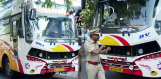 നികുതി വെട്ടിച്ച് ഓടുന്ന ടൂറിസ്റ്റ് ബസുകൾക്കെതിരെ നടപടിയുമായി എംവിഡി ; പിഴയിട്ടത് ഒരു കോടി രൂപ