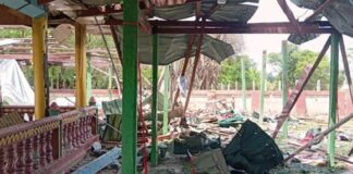 മ്യാൻമറിൽ ബുദ്ധവിഹാരത്തിന് നേരെ വ്യോമാക്രമണം ; 14 മരണം