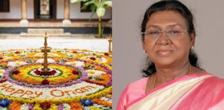 എല്ലാ മലയാളികൾക്കും ഓണാശംസകൾ നേർന്ന് രാഷ്ട്രപതി ദ്രൗപതി മുർമു