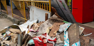 പ്രളയം കഴിഞ്ഞിട്ട് മൂന്നാഴ്ച : ഇട്ടിയപ്പാറ ടൗണിൽ മാലിന്യക്കൂമ്പാരം ചീഞ്ഞുനാറുന്നു